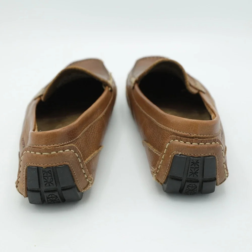 Rockport Mens M76501 Tan Brown Leather Penny Loafer Driving Shoes‎ Size 9.5 W